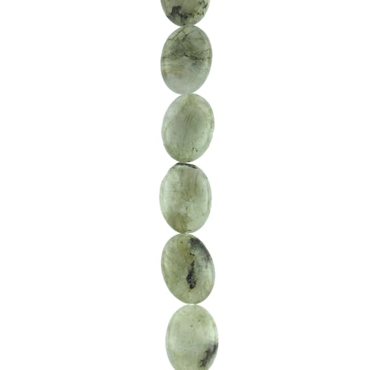 12 Pack: Green Labradorite Oval Beads, 18mm by Bead Landing™